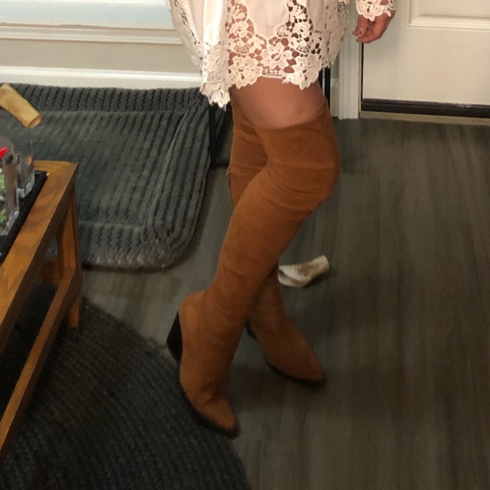 Jeffrey Campbell Brown Over the Knee Boots